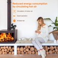 thumbnail image 2 of Ventilador de Estufa de Leña, Ventilador para Hogar de 4 Aspas Accionado por para Leña/Chimenea/Quemador de Leña, Ventilador con Cabezal Agitador de 60 Grados, 2 of 5