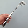 thumbnail image 1 of Small Hand Rake Soil Tiller Handheld Claw Rake Heavy Duty Metal Shrub Rake Garden Rake for Picking up Leaves Mulch Patio Cultivating Weeding 5 Tines, 1 of 10