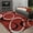 Scarlet Red, variant on Allstar Contemporary Accent Rug with Intersecting Ring design Smoke 5' x 8' 5' x 8'