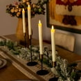 thumbnail image 6 of 2 Pcs Real Wax Made Flameless Taper Candles with Remote and Timer, 9.6" Ivory Battery Operated Candle Stick Flickering, Led Taper Candles with Lifelike Flame for Christmas Day Indoor Decor., 6 of 7