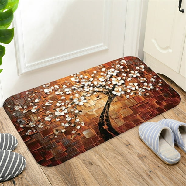 XWSHYW Alfombras Alfombra Rectangular Antideslizante para Puerta, Felpudo con Estampado para Entrada de Cocina y Dormitorio