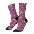 thumbnail image 2 of Uemuo Summer Flamingo Pattern Women's Crew Socks, Soft Durable Breathable Moisture-Wicking with Odor Control Cotton socks, 2 of 9