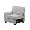 thumbnail image 6 of Leo Light Gray Linen 8Pc Modular L-Shape Sectional Sofa Chaise and Ottoman, 6 of 10