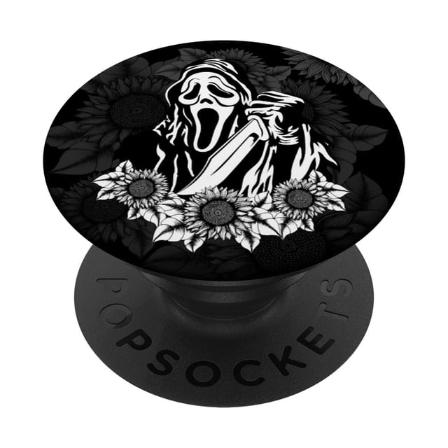Adhesivo PopGrip Horror With Sunflowers Halloween para teléfono celular