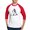 Red/White, variant on - Skeleton Playing Hockey Facing - Cotton Baseball Jersey, 3/4 Raglan Sleeve Shirt