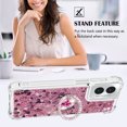 thumbnail image 5 of Funda para Motorola Moto G Play 4G 2024 con Brillo Líquido Flotante, Purpurina, Parachoques y Anillo Giratorio Soporte, 5 of 5