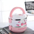 thumbnail image 3 of Fiambrera térmica de Hello Kitty para niños, bonita fiambrera portátil de alta capacidad, contenedor de comida de Anime de acero inoxidable, 3 of 4