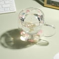 thumbnail image 4 of Double Glass Flower Tea Cup, Handcrafted, Elegant & Gift-Worthy, Flower Double Wall Glass Coffee Mugs, Clear Insulated Coffee Mugs, 4 of 9