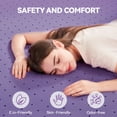 thumbnail image 6 of BDEUS 2 Inch Gel Memory Foam Mattress Topper Ventilated Soft Mattress Pad, Bed Topper, CertiPUR-US Certified, Twin Size, Purple, 6 of 13