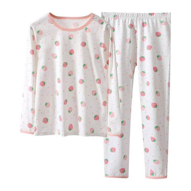Hfolob Girls Outfit Set Long Set Girls And Children Underwear Two Pajamas Set