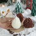 thumbnail image 4 of Mecorevxz Christmas Scented Candles Gift Wax Realistic Pinecone Shaped Candle for Home Cute Aromatherapy Candles for Party Holiday Xmas Decorations,Xmas Gifts(White), 4 of 6