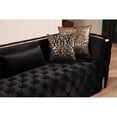 thumbnail image 5 of Pemberly Row Button Tufted Sofa Finished w/ Velvet Fabric & Gold Accent - Black, 5 of 6