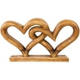 thumbnail image 4 of Decozen Gifts for Mom and Dad – Wooden Heart Sculpture, 2 Hearts Acacia Wood Figurine, Home Decor Gifts for Mom, Mother’s Day Gift Ideas, Mom Birthday Gifts, 4 of 9