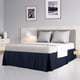 thumbnail image 1 of Faldones de cama con volantes plisados PiccoCasa con caída de 14", tamaño completo, azul marino, 1 of 7