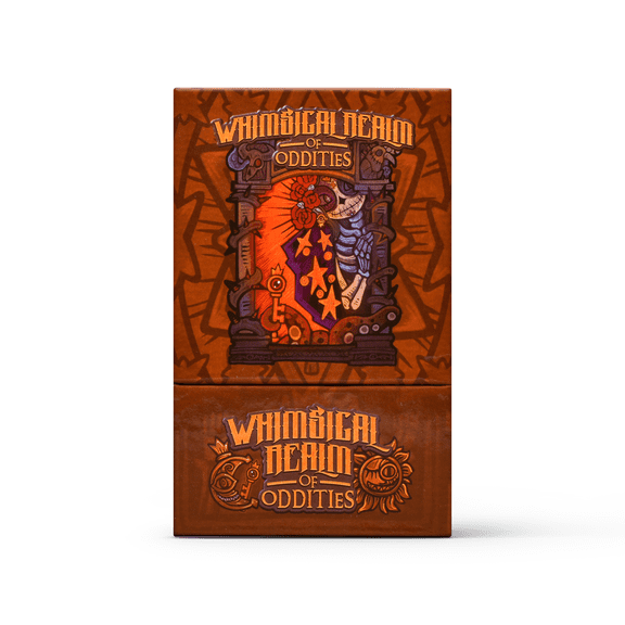 Whimsical Realm of Oddities Tarot Deck – Surreal Cat & Skeleton, Cartoon Fantasy Divination Cards, Deluxe or Tin Edition with Guidebook