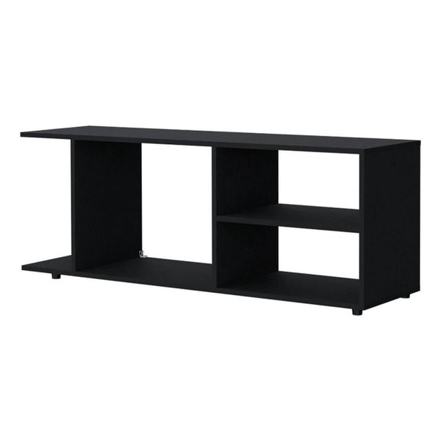 FM FURNITURE Vail Table Console Bois d'Ingénierie avec Rangement Ouvert Noir