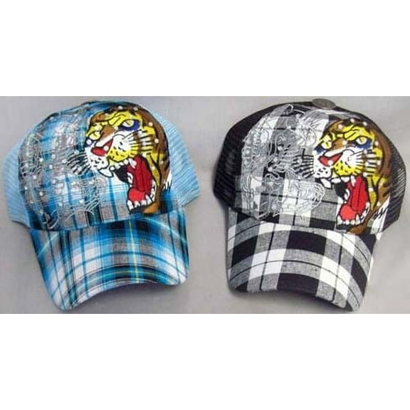 Sequined & Embroidered Women Baseball Caps Tiger Design - Black Color - Gifts  (SQCAP3)