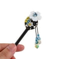 thumbnail image 5 of Unique Bargains 1 Pc Hair Chopstick Classic Retro Style Hair Hairpin Black White Green, 5 of 5