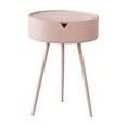 thumbnail image 1 of Pink Small Nightstand For Bedroom Modern Style Space Saving With Wireless Charging, 1 of 6