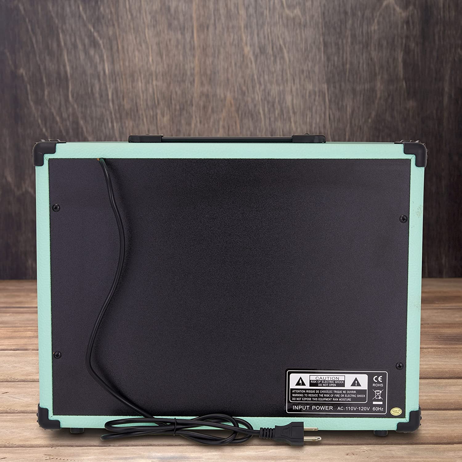 LyxPro Electric Guitar Amplifier, 40 Watt, Wood Guitar Amp with Built-in Speaker, Green