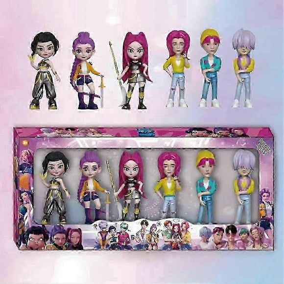 6Pcs Demon Hunter Dolls Action Figure Saja Boys Toy Rumi Mira Zoey Figurine Doll ufeffBirthday Gift For Kids Fans