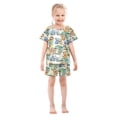 thumbnail image 6 of joogoo Jungle Animals Lions Elephants Pattern Pajama Sets Short Sleeve Cotton 2-Piece Sleepwear 10Y, 6 of 7