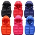 thumbnail image 4 of SGMVNU Boys Girls Puffer Vest Sleeveless Quilted Vest Zipper Hooded Down Puffy Jacket Winter Kids Warm Gilet Waistcoat, Winter Coats for Kid, Red, 3-4 Years, 4 of 5