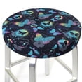 thumbnail image 3 of Vsdgher Blue Butterfly Print Stool Covers Round,Stretch Round Stool Covers Washable Stool Cushion Slipcover Elastic Chair Covers for 12-14 Inch Chair, 3 of 7
