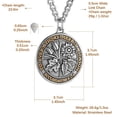 thumbnail image 5 of HZMAN Coin Necklace Men's Stainless Steel Necklace Pendant Retro Ecclesiastes Bible Verse Round Medal Necklace Jewelry Gift (Silver Gold), 5 of 6