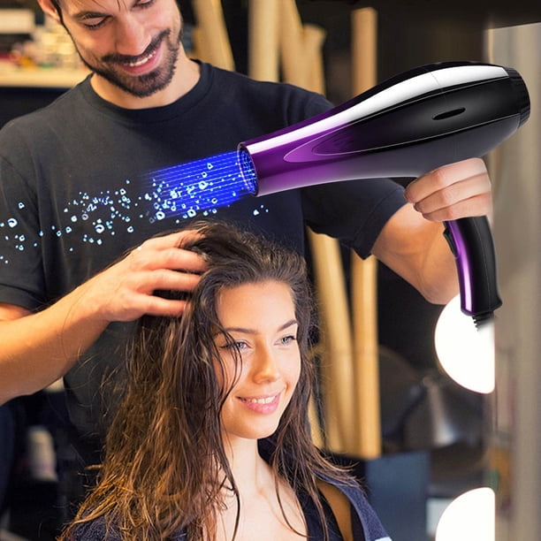 Secador de pelo con difusor, secador de viaje ligero para cabello normal y rizado. Incluye boquilla de peinado de volumen. Secador de pelo.
