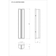 thumbnail image 2 of Eurofase 49025-026 Langferd 24 in. Matte Black Clear Glass Outdoor Wall Sconce, 2 of 2