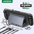 thumbnail image 2 of Base para Steam Deck UGREEN 4K60Hz con 9 puertos RJ45 PD100W USB C HUB compatible con Steam Deck ROG Ally LEGION Go iPhone 15 Pro/Pro Max, 2 of 5