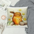 thumbnail image 2 of QZHH  Bumble Bee Decor, Bee Pillow Covers , Decorative Spring Summer Sunflower Bee Happy Bee Kind Throw Pillow Covers, Honey Bee Decor for Couch, Living Room, Bedroom, Car, 2 of 5