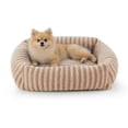thumbnail image 1 of Cama para perro MIXJOY, tamaño mediano, de felpa lavable, 64 x 53 x 18 cm, color beige, 1 of 7