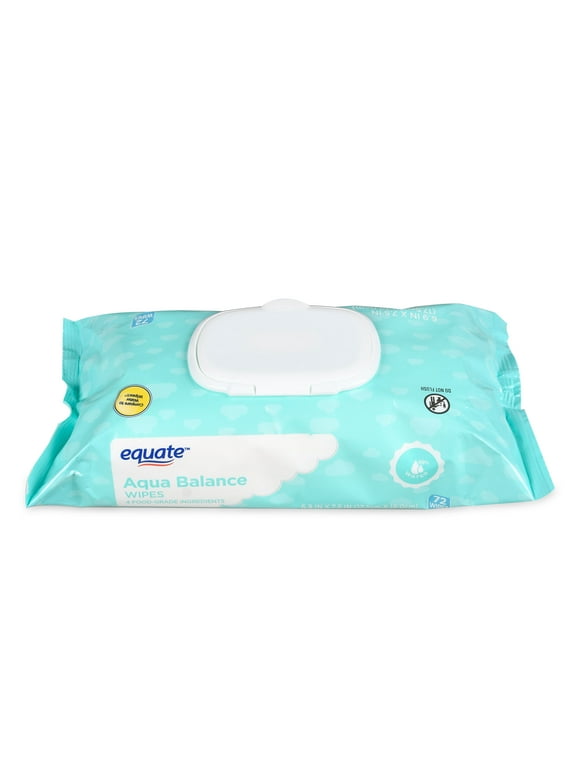 Equate Simply Pure Aloe Wipes, 1 Flip-Top Pack (72 Total Wipes)