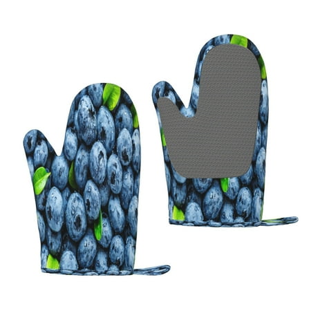 

Lukts Fresh Blueberries for Silicone Anti-Scalding Gloves Kitchen Lanyard Gloves for Grilling Baking Cooking