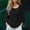 Black, variant on Endives Women's Cotton Linen Shirt 3/4 Sleeve Round Neck Solid Color Loose Top Womens Blouse Summer T Shirt Top Hot Pink