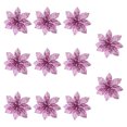 thumbnail image 1 of Bewildely Adornos de Navidad Árbol de Navidad Hueco Flor artificial Decoración Flor de plástico 10/20X Kits de decoración para fiestas violeta Bewildely HA001459-05, 1 of 1