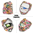 thumbnail image 5 of FORMRS Mini Backpack Purse for Women Travel Daypack Casual Shoulder Bag, Pink Floral Blooms, 5 of 7