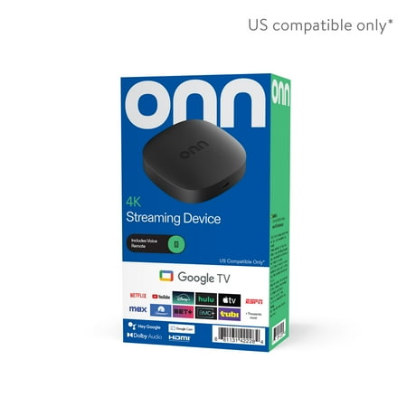 onn 4K Streaming Device, 4K UHD, Dolby Audio & Fast Wi-Fi, Google TV Voice Control