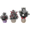 thumbnail image 2 of Árbol de Navidad - Mini árbol de agujas de pino de imitación acrílico en color morado, 20 cm de altura, M, rojo, 2 of 5