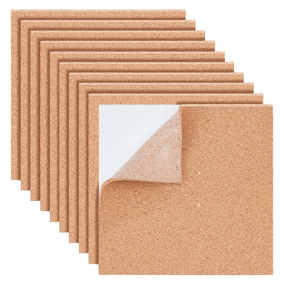 20pcs 20 pack Self Adhesive Cork Sheets 6x6 Inch Cork Board 3mm Thick Square Cork Mat Coaster Cork Sheets Tiles for Bulletin Boards Wall Decoration DIY Crafts