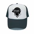 thumbnail image 1 of Butcher Shop Advertisement Snapback Cap Premium Quality Fresh Meat Shop Trucker Hats Animal Pig Pork Cut Knife Outdoor Hat YY31156-60cm for adult Gao Jinjia LED, 1 of 2