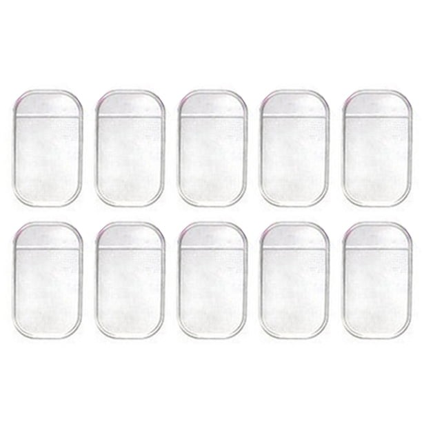 Wosthever 10 piezas de alfombrillas antideslizantes exquisitas antideslizantes para salpicadero, accesorios para vehículos, alfombrillas de Artesanía Transparente