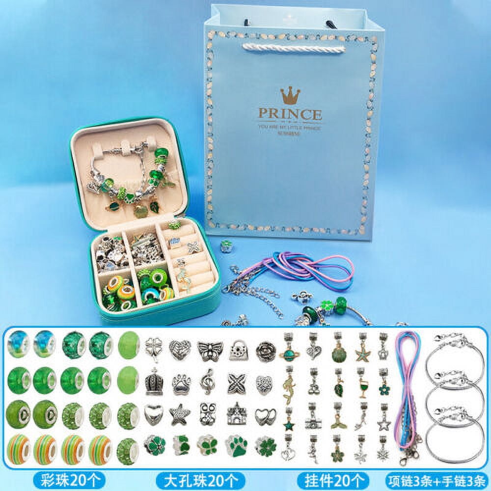 Girls Bracelet Making Kit Beads Jewellery Charms Pendant Set DIY Craft Kids Gift