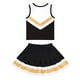 thumbnail image 3 of Disfraz de animadora CIFITERY, disfraz blanco y negro para niñas, 3 of 7