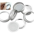 thumbnail image 3 of 12 PCS 70mm Canning Lids Regular Mouth Mason Jar Lids, Mason Jar Splits-type Lids Sealing (70mm,Silver, Lids+ Bands), 3 of 7