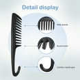 thumbnail image 4 of Wide Tooth Comb Shower Comb With Hook, Good for Curly Hair Wet Dry, Premium Tangle Free Combs Black., 4 of 9