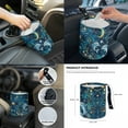 thumbnail image 7 of Jeiento Blue Dolphin Car Seat Cover Set with Auto Steering Wheel Cover Seat Belt Strap Protector Cup Holder Trash Bag Gear Shift Knob Cover Set Rear View Mirror Protector Floral Armrest Cover, 7 of 7
