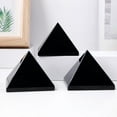 thumbnail image 2 of Granjero Gordo 2 torres de obsidiana natural, 7 x 7 cm, torre de cristal de cuatro lados, decoración para el hogar y la sala de estar, 2 of 4